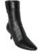 Tod's black leather kitten heel boots