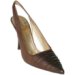 Prada cafe ruched ombré leather slingbacks