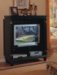Wide / Flat Screen TV Armoire Entertainment Center in Distressed Black