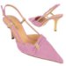 Borgo degli Ulivi Lilac Croco-style Leather Slingback Pump Shoes