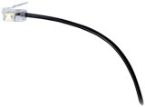 GE TL96580 Phone Line Cord (25 ft, Black, 4-conductor)