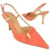 Borgo degli Ulivi Coral Croco-style Leather Slingback Pump Shoes