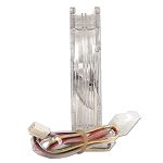 5x5-Inch (120mm) Case Fan w/3-pin & 4-pin connectors (Clear)