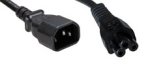 Netzkabel Kaltgerätestecker (nicht Kupplung) an IEC - C5 Kupplung (Micky Maus), 2 m