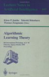Algorithmic Learning Theory: 6th International Workshop, ALT '95, Fukuoka, Japan, October 18 - 20, 1995. Proceedings (Lecture Notes in Computer Science)