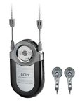 Coby CX2 Mini AM/FM Stereo Pocket Radio with Neck and Arm/Hand Straps - Black