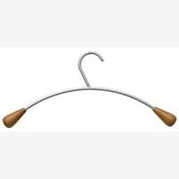 metal and wooden coat hangers