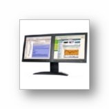 DoubleSight DS-1700 - Flat panel display - TFT - 17" - 1280 x 1024 - 300 cd/m2 - 500:1 - 13 ms - 0.264 mm - 2xDVI-D, 2xVGA - black