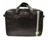 Lautsprecher: Laptoptasche "SEVENTY CLASSIC BOARD" BLACK bis 15,4", Retro