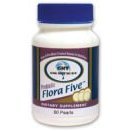 Flora Five 1 Bottle (60 pealrs per Bottle) ~ FloraFive For Probiotics Digestive Health by Threelac