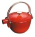 Staub La Theiere Round Teapot, Serves 2 to 4, 1 Quart, Pimento Red