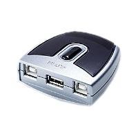 Elektronik und Foto: Aten US-211 HUB USB 2P 2 x USB-B/Buchse 1 x USB-A/Buchse schwarz