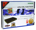 Siemens SS2604 4-Port Ethernet DSL/Cable Router with Print Server