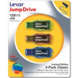 LEXAR MEDIA Limited Edition JumpDrive Classic 128MB USB Flash Drive - 3 Pack