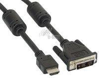 Kompaktanlagen: Kabel HDMI 19pol St auf DVI 18 1 Stecker mit Ferrit 1,8m