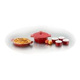 Cuisinart Chef's Classic Ceramic 7-Piece Bakeware Set, Red by Cuisinart