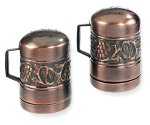 Old Dutch International 4? Inch Antique Embossed Stovetop Salt & Pepper Set
