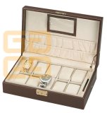 Review   / Watch box holds 10 watches leathertte exterior