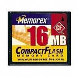 MP3 Player: Memorex CF 16.0 MB CompactFlash Card