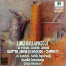 Dallapiccola: Poems No2; Commiato No3