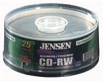 Jensen 25-Pack of 80-Minute CD-RWs (JCDRW25)