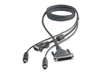 Kamerazubeh&ouml;r: Belkin Matrix 2-Kabel All-In-One 4.5m mit zwei PS/2-Steckern einerm HDDB15-Stecker und einem DB25-Stecker