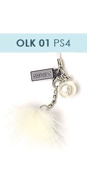 Festplatten: SUSHI Handyschmuck Echtfell weiss OLK01
