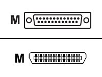 Elektronik und Foto: APC Druckerkabel paralell DB25 Stecker auf Centronics 36 Stecker 3m