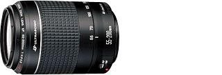 Camcorder: Canon 55 - 200 / 4,5 - 5,6 USM Brennweite einschliesslich 75 mm - Vario Zoom Objektiv