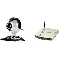 Elektronik und Foto: ASUS WL-500G SEC Home Gateway Bundle Bundle ASUS SpaceLink WL-500G + Logitech QuickCam Pro 4000