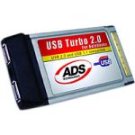 Elektronik und Foto: ADS USB Turbo 2.0 f�r Notebooks Controller PCMCIA - 2 xUSB-A/Buchse