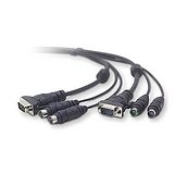 Belkin OmniView All-In-One Universal - keyboard / mouse / video cable - 15 ft ( F1D9005-15 )