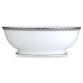 Lenox Serpentine Platinum Bone China Open Vegetable Bowl by Lenox China