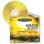 MP3 Player: MPO Hi-Space Gold CD-80 CD Rohling 80min 700MB 24xSp. JewelCase gelb