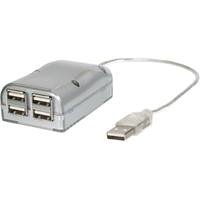 Elektronik und Foto: Assmann Digitus USB2.0 Mini Hub 4-Port HUB USB 4P 4 x USB-A/Buchse 1 x USB + Kabel silber