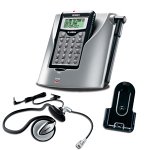 Uniden TRUc56 2.4 GHz DSS Mini Cordless Headset Phone with Caller ID (Silver/Black)
