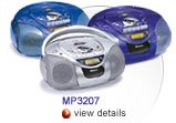Memorex CD Boombox with Cassette Deck and Digital AM/FM Tuner (Electric Blue) (MP3207-01)