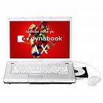東芝 AX/53D CM520/1.6G/15.4W/512Mx2/100G/S-Multi/LAN/b.g/VisHP/Off2007Psl PAAX53DLP