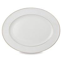 Lenox Courtyard Gold Ivory China 16 Oval Platter by Lenox China
