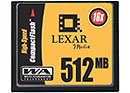 Lexar Media 512 MB 16x High Speed CompactFlash Pro (CF512-16-278)