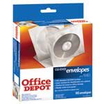 Office Depot(R) Brand CD/DVD Envelopes, 5in. x 5in., 24 Lb., Pack Of 50