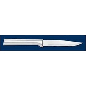 Rada Cutlery Serrated Steak Knives, Solid Cast Brushed Aluminum Handles, Made in... by Rada Cutlery