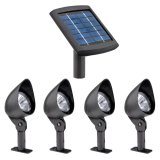 Malibu Outdoor  Four-Light Solar-Powered Floodlight Kit, Black  #LZ413RP4