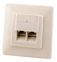 Camcorder: CAT 5 Unterputzdose 2 x RJ45 geschirmt Anschluss