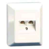 Speicherkarten: Ria-BTR Anschlussdose UAE 2x8(8) AP LSA Anschlussdose Aufputz 2 x RJ45 8P8C reinwei� reinwei� RAL 9010