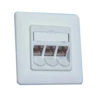 Speicherkarten: Ria-BTR E-DAT modul 3x8(8) UP Cat.6 Anschlussdose Unterputz Kat6 3er perlweiss Perlweiss RAL 1013