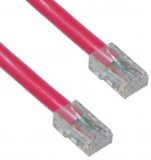 CAT5E, UTP, Bootless, 350MHz, Red, 3 ft