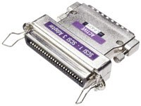 Festplatten: SCSI-III an SCSI-II Adapter mit Terminator, Schraubverbindung