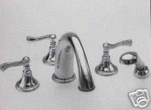 Colony Soft Fixture Mounted Bidet Faucet with Drain and Metal Lever Handles