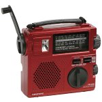 Grundig FR200 Emergency AM / FM / Shortwave Crank Radio and Light (Red)
